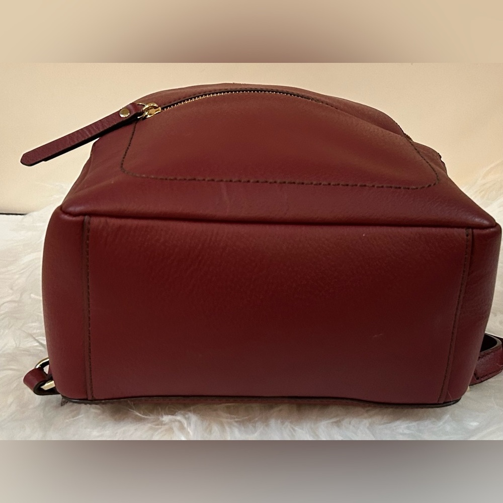 Kate Spade Pebbled Leather Backpack Burgundy bag - Picture 12 of 12